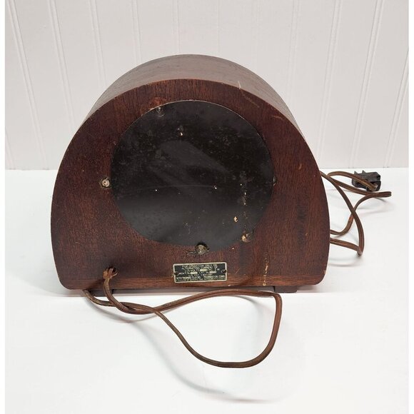 Vintage Seth Thomas Wood Mantel Clock With Brass Accents - Picture 15 of 16